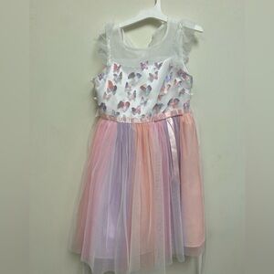 Jona Michelle Butterfly Rainbow Tulle Dress size 6